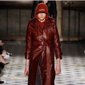 Vetements Runway Leather Trench Coat